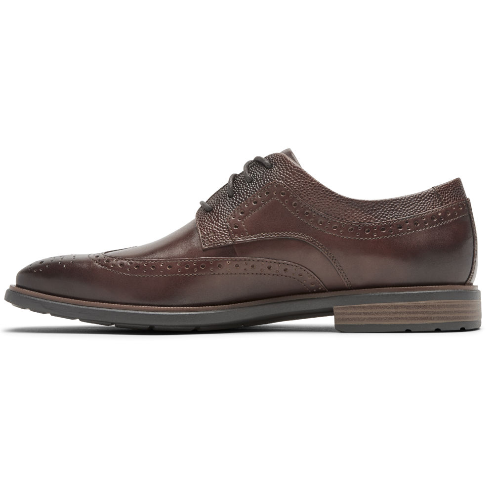 Rockport Singapore Mens Lace Up - Farrow Wingtip Brown - FG8420317